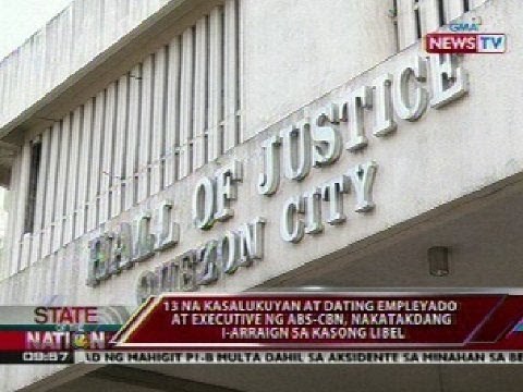13 na kasalukuyan at dating empleyado at executive ng ABS-CBN, nakatakdang i-arraign sa kasong libel