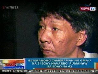 NTG: Beteranong cameraman ng GMA-7 na si Egay Navarro, pumanaw sa edad na 62
