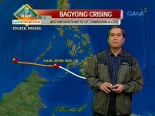 UB: Sentro ng Bagyong Crising, hindi na inaasahang tatama sa lupa