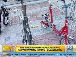 UH: Iwas-nakaw tips para sa foldable bikes