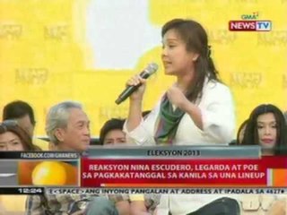 BT: Reaksyon nina Escudero, Legarda at Poe sa pagkakatanggal sa kanila sa UNA lineup