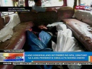 NTG: Ilang hinihinalang miyembro ng NPA, umatake sa ilang probinsya simula pa noong Enero