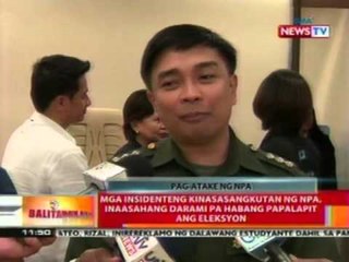 BT: Magkakasunod na insidenteng kinasangkutan umano ng NPA, naitala mula Enero