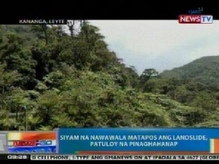 NTG: 9 na nawawala matapos ang landslide sa Kananga, Leyte, patuloy na pinaghahanap