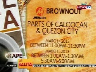 KB: Alamin ang brownout schedule sa ilang bahagi ng Valenzuela, Caloocan at QC