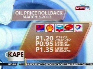 KB: Ilang kumpanya ng langis, nagpatupad ng rollback