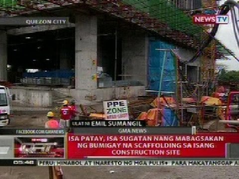 QRT: 1 patay, 1 sugatan nang mabagsakan ng bumigay na scaffolding sa isang construction site sa QC