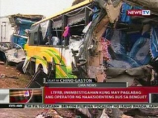 QRT: LTFRB, iniimbestigahan kung may paglabag ang operator ng naaksidenteng bus sa Benguet