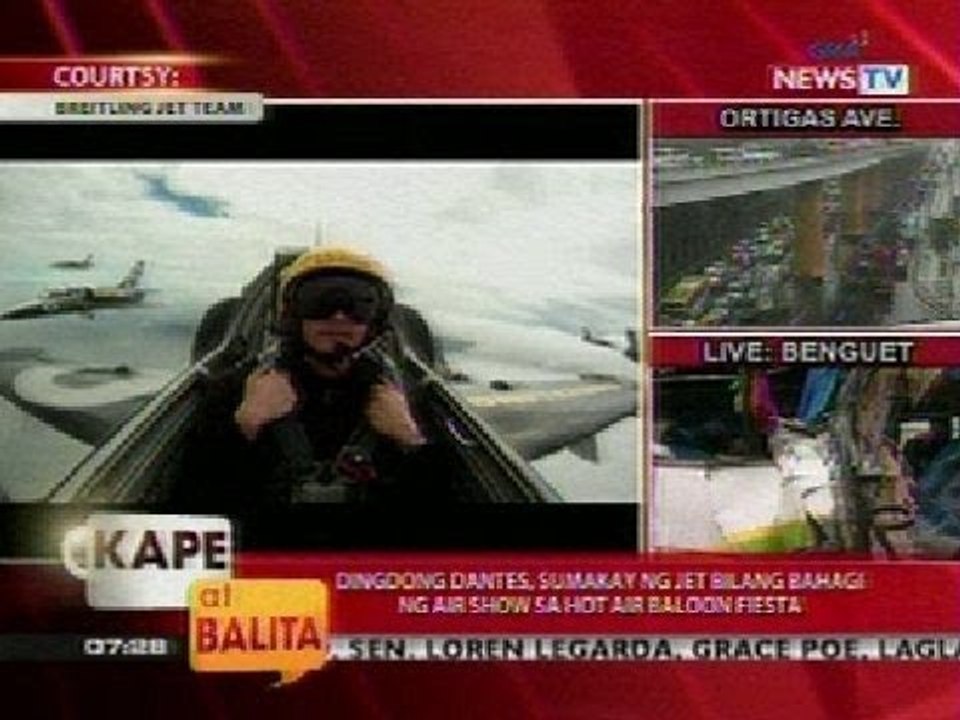 KB: Dingdong Dantes, sumakay ng jet bilang bahagi ng air show sa Hot Air Balloon fiesta