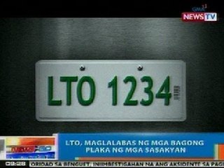 NTG: LTO, maglalabas ng mga bagong plaka ng mga sasakyan