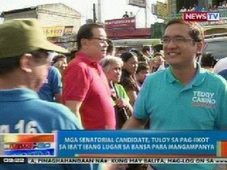 NTG: Mga senatorial candidate, tuloy sa pag-iikot sa iba't ibang lugar sa bansa para mangampanya