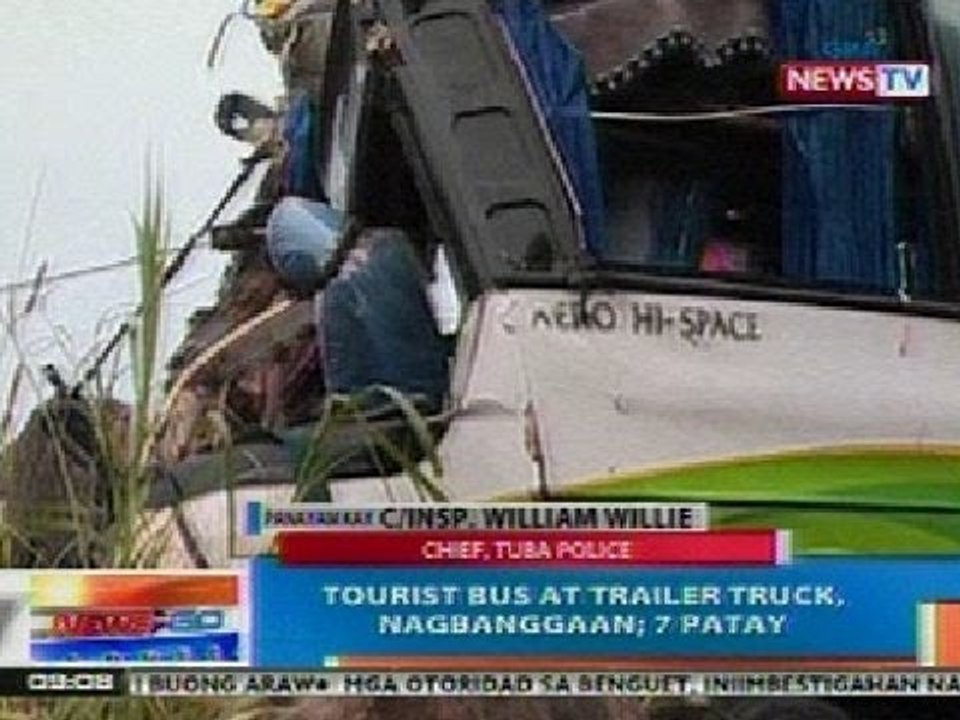 NTG: Update mula kay C/Insp. Willie ng Tuba Police kaugnay ng aksidente doon