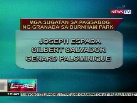 NTL: Mga sugatan sa pagsabog ng granada sa Burnham Park