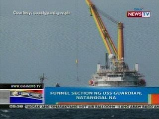 NTG: Funnel section ng USS Guardian, natanggal na