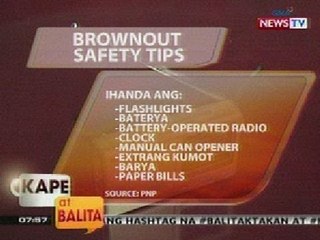 KB: Alamin ang mga brownout safety tips