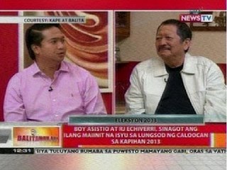 Boy Asistio at RJ Echiverri, sinagot ang ilang mainit na isyu sa lungsod ng Caloocan sa Kapihan 2013