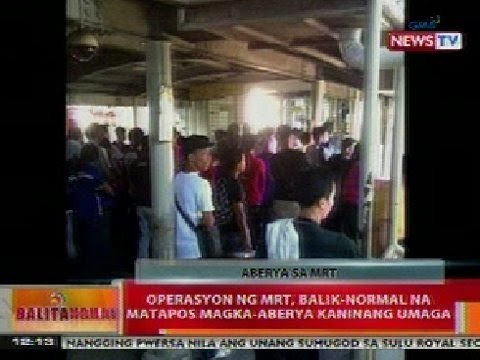 BT: Operasyon ng MRT, balik-normal na matapos magka-aberya kaninang umaga