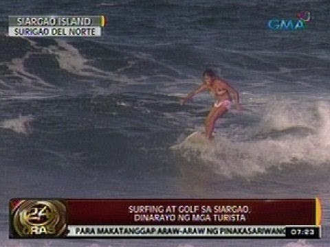 24 Oras: Surfing at golf sa Siargao, dinarayo ng mga turista