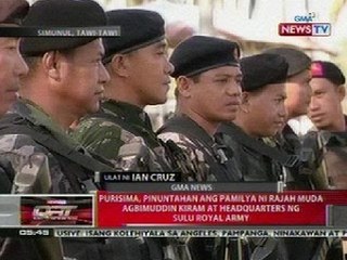 Purisima, pinuntahan ang pamilya ni Rajah Muda Agbimuddin Kiram at headquarters ng Sulu Royal Army