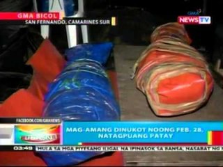 BP: Mag-amang dinukot noong Feb. 28, natagpuang patay (San Fernando, Camarines Sur)