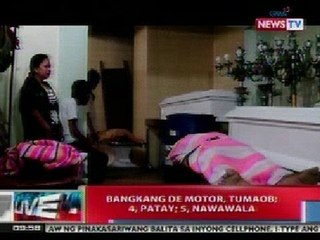 NTVL: Bangkang de motor sa Bacacay, Albay, tumaob; 4, patay; 5, nawawala