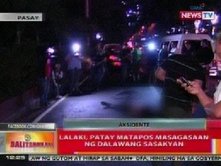BT: Lalaki, patay matapos masagasaan ng 2 sasakyan sa Pasay