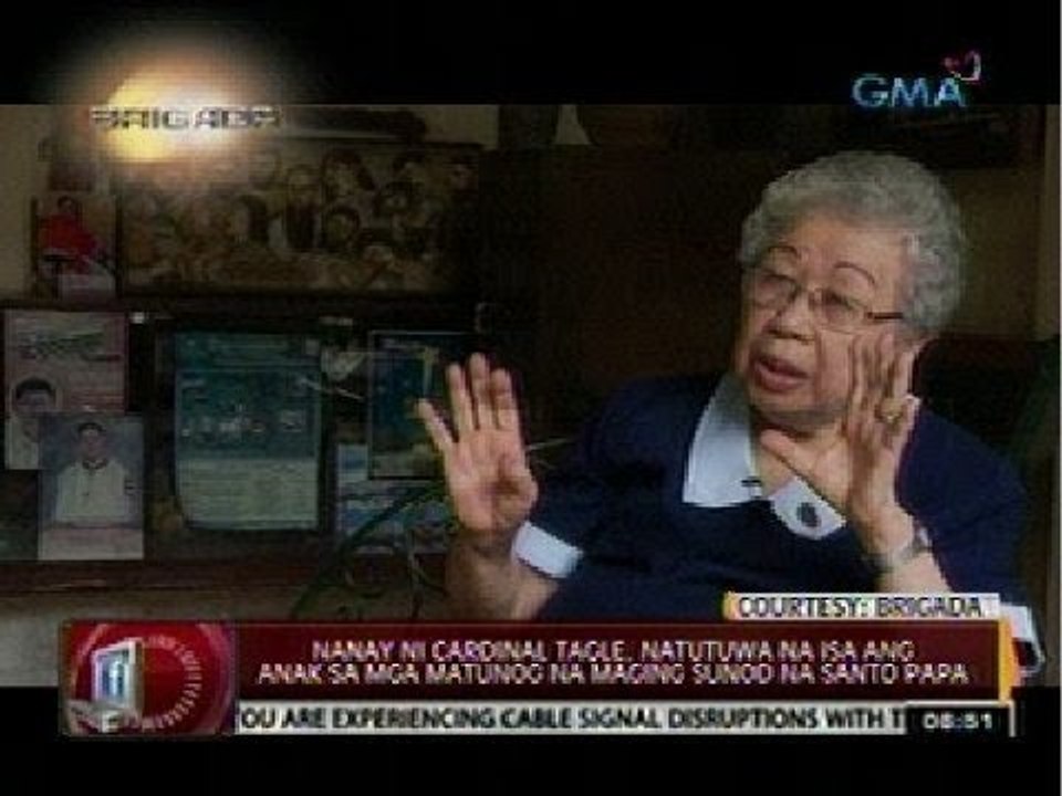 Nanay ni Cardinal Tagle, natutuwa na isa ang anak sa mga matunog na maging sunod Santo Papa