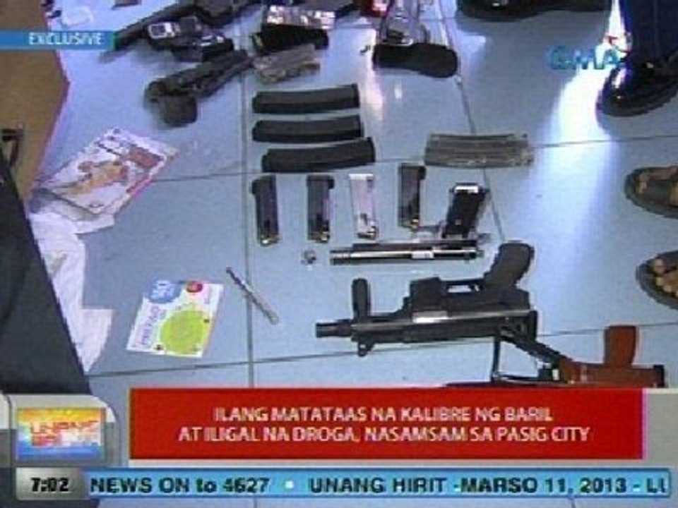 UB: Exclusive: Ilang mataas na kalibre ng baril at iligal na droga, nasamsam sa Pasig