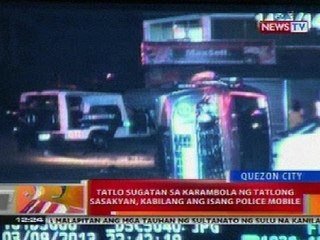BT: 3 sugatan sa karambola ng 3 sasakyan sa QC