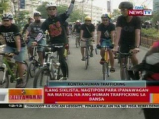 BT: Ilang siklista, nagtipon sa Taguig para ipanawagan na matigil na ang human trafficking