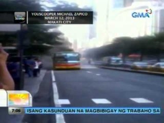 UB: Bus, nasunog sa Makati Ave.