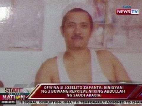 SONA: OFW na nasa death row sa Saudi Arabia, binigyan ng 3-buwang reprieve ni King Abdullah