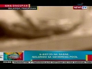 BP: 6-anyos na babae, nalunod sa swimming pool sa Malasiqui, Pangasinan