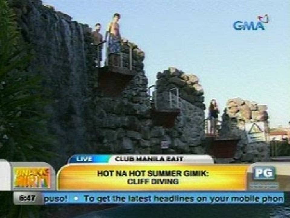 Hot na hot summer gimik: Cliff diving & pool surfing