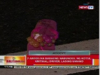 BT: 7-anyos na babaeng nabundol ng kotse sa QC, kritikal