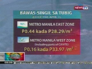 BP: Maynilad at Manila Water, magpapatupad ng bawas-singil sa tubig simula Apr 1