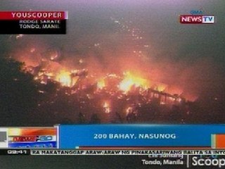 NTG: 200 bahay sa Tondo, Manila, nasunog