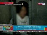 BP: 17-anyos na babae, dinukot at ginahasa umano ng textmate (Camarines Sur)