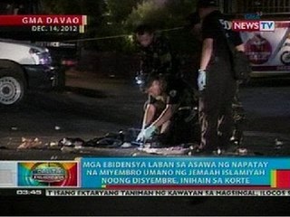 Mga ebidensya laban sa asawa ng napatay na miyembro umano ng Jemaah Islamiya, inihain sa korte