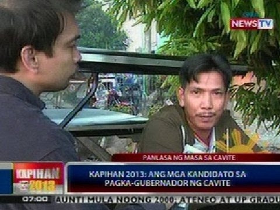 KB: Panlasa ng Masa: Ang mga kandidato sa pagka-gubernador ng Cavite