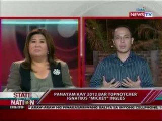 SONA: Panayam ni Jessica Soho kay 2012 Bar Exams topnotcher Ignatius Ingles