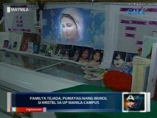 Saksi: Pamilya ni Kristel Tejada, pumayag nang iburol si kristel sa UP Manila campus