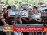 BT: Aabot sa 50 estudyante ng UP Manila, nag-walkout bilang pakikiramay kay Kristel Tejada