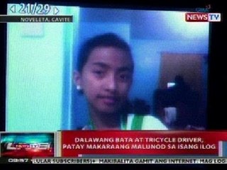 NTVL: 2 bata at tricycle driver, patay makaraang malunod sa isang ilog sa Noveleta, Cavite