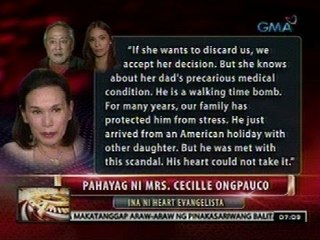 24 Oras: Ama ni Heart Evangelista, nakararanas daw ng pananakit ng dibdib