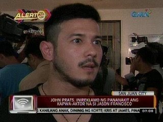 24 Oras: John Prats, inireklamo ng pananakit ang kapwa-aktor na si Jason Francisco