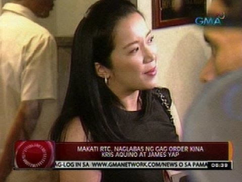 24 Oras: Makati RTC, naglabas ng gag order kina Kris Aquino at James Yap