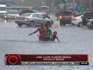 24 Oras: Ilang lugar sa Metro Manila, inulan at binaha