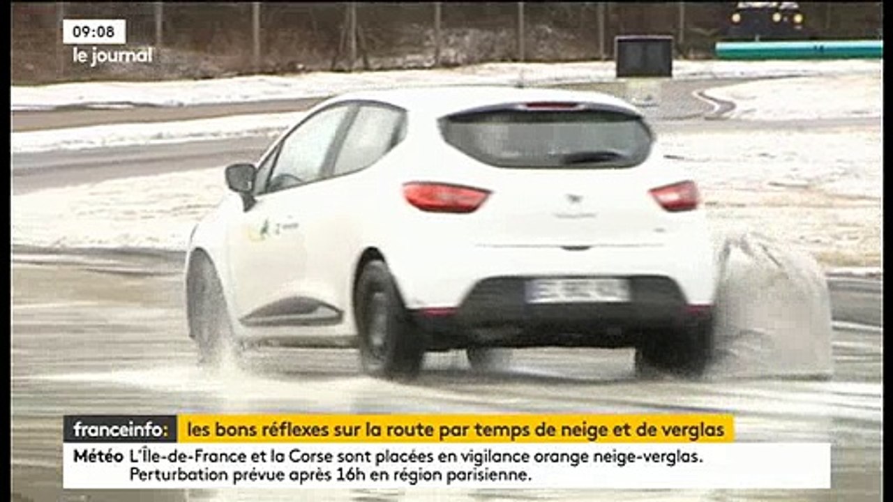 Avec la vague de froid qui arrive sur la France, apprenez à conduire sur du verglas