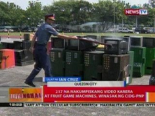 BT: 217 na nakumpiskang video karera at fruit game machines, winasak ng CIDG-PNP